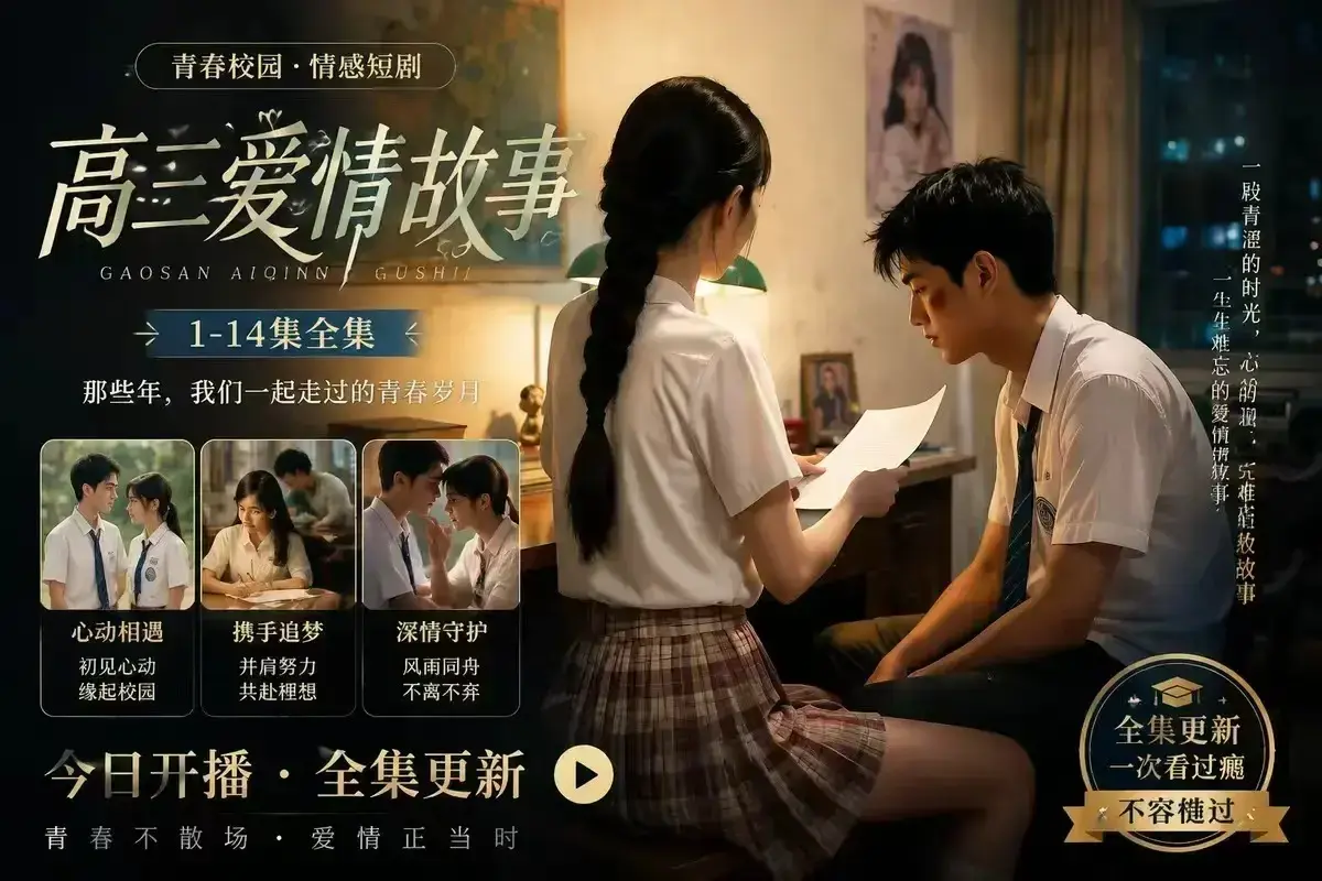 4KHDR画质《B中爱情故事》未删减完整版-AI短剧误会篇百度网盘在线秒存-高清观看每集都戳心